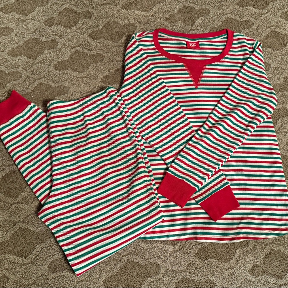 Macy's Women’s Holiday Striped Pajama Set-Size Medium